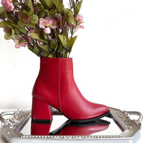 Botines Angie Rojo
