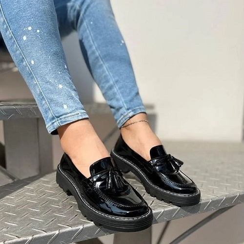 Mocasin Charol Negro