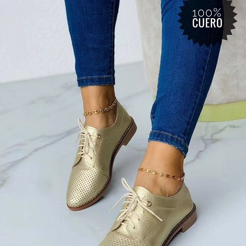 Bolichero en Cuero Champaña