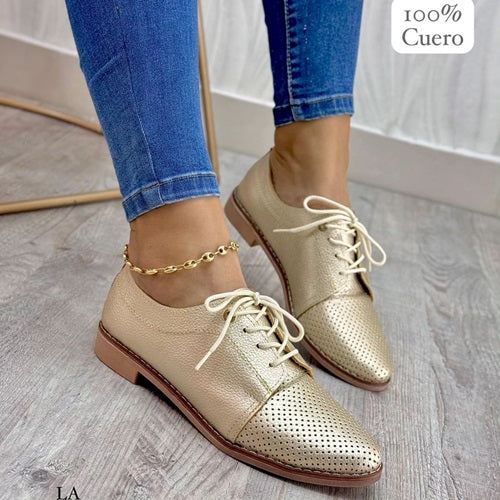 Bolichero en Cuero Champaña