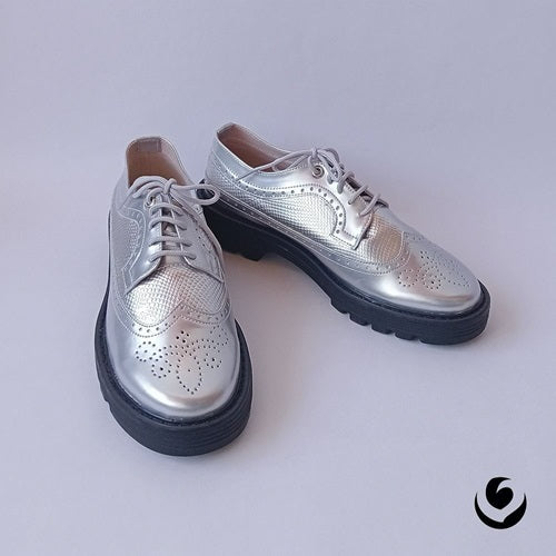 Bolichero Charol Plateado