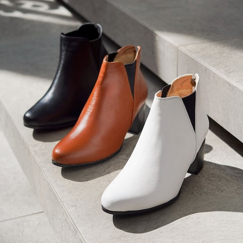 Botines Miel en Cuero