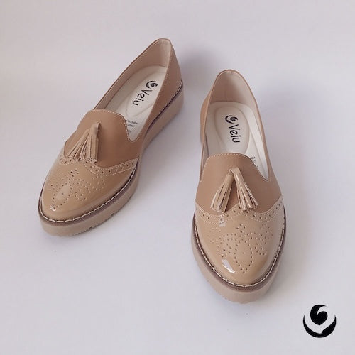 Baletas Charol Beige