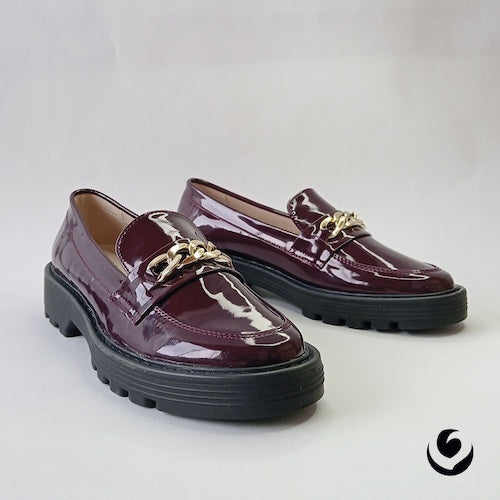 Mocasines Hebilla Charol Morado