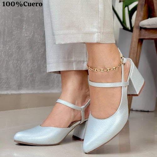 Tacones Plateado