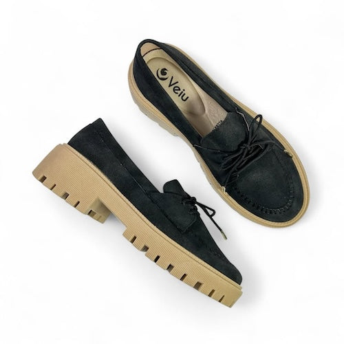 Mocasines Negros Cordones