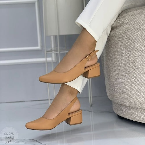 Tacones Destalonados Nude