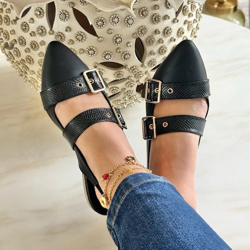 Baletas destalonada Negra