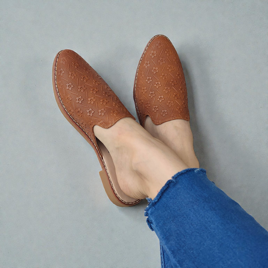 Mules Flores Miel