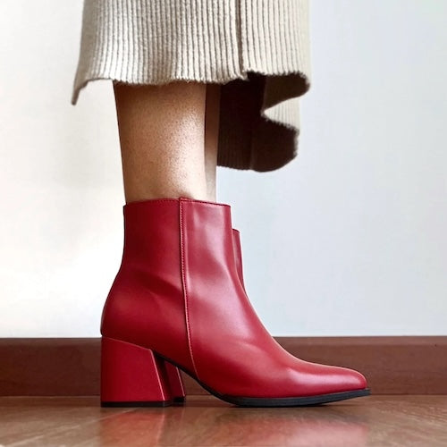 Botines Angie Rojo