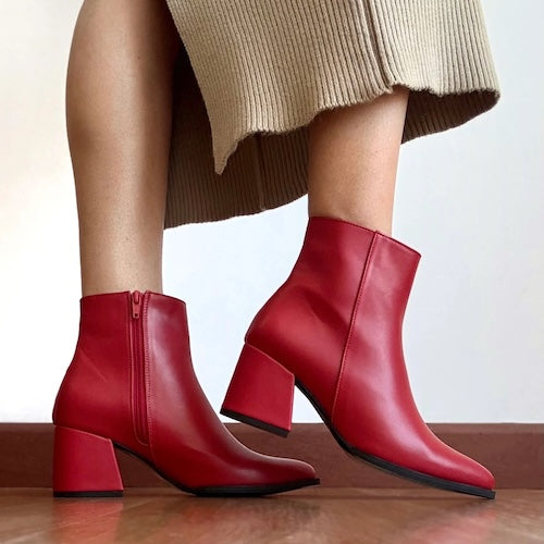 Botines Angie Rojo