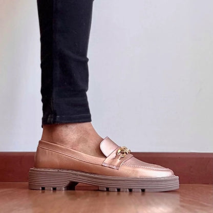 Mocasines Lotti Oro Rosa