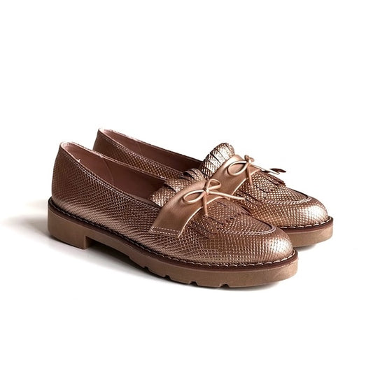 Mocasines Mila Oro Rosa