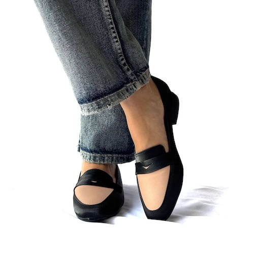 Mocasines Ceci Negro Nude