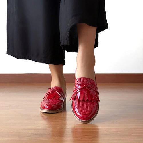 Mocasines Mary Rojo