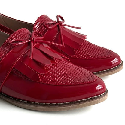 Mocasines Mary Rojo