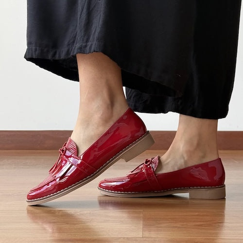 Mocasines Mary Rojo