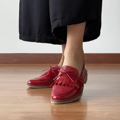 Mocasines Mary Rojo