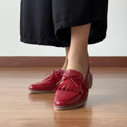 Mocasines Mary Rojo