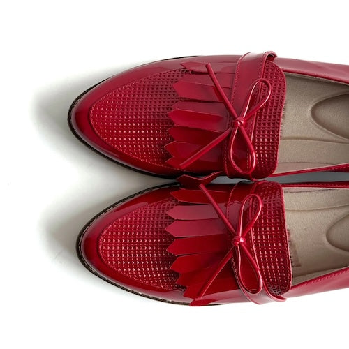 Mocasines Mary Rojo