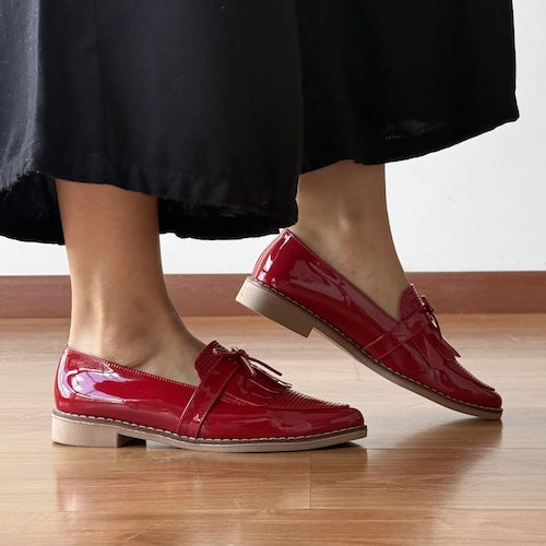 Mocasines Mary Rojo