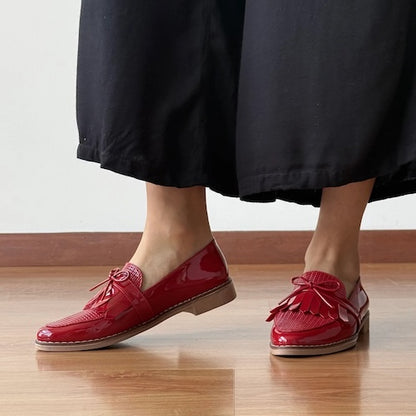 Mocasines Mary Rojo