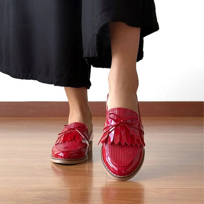 Mocasines Mary Rojo