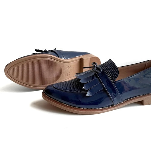 Mocasines Mary Azul