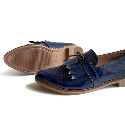Mocasines Mary Azul