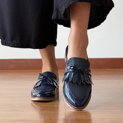 Mocasines Mary Azul