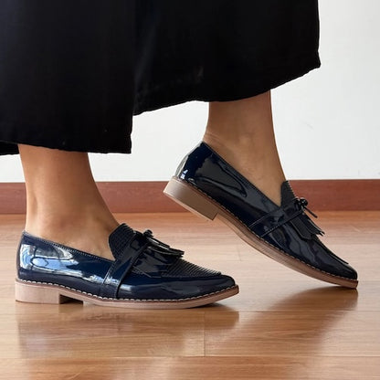 Mocasines Mary Azul