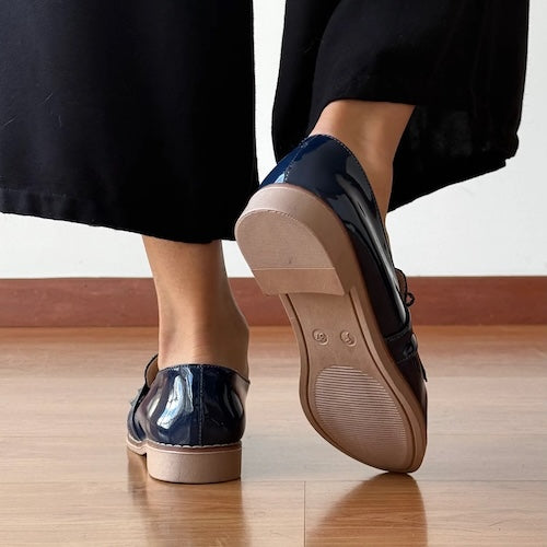 Mocasines Mary Azul
