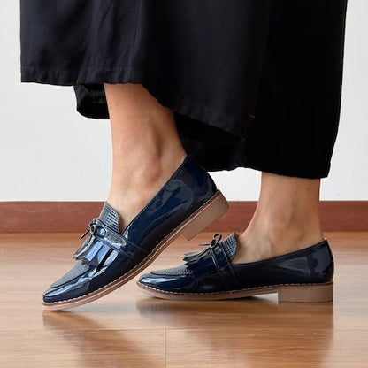 Mocasines Mary Azul