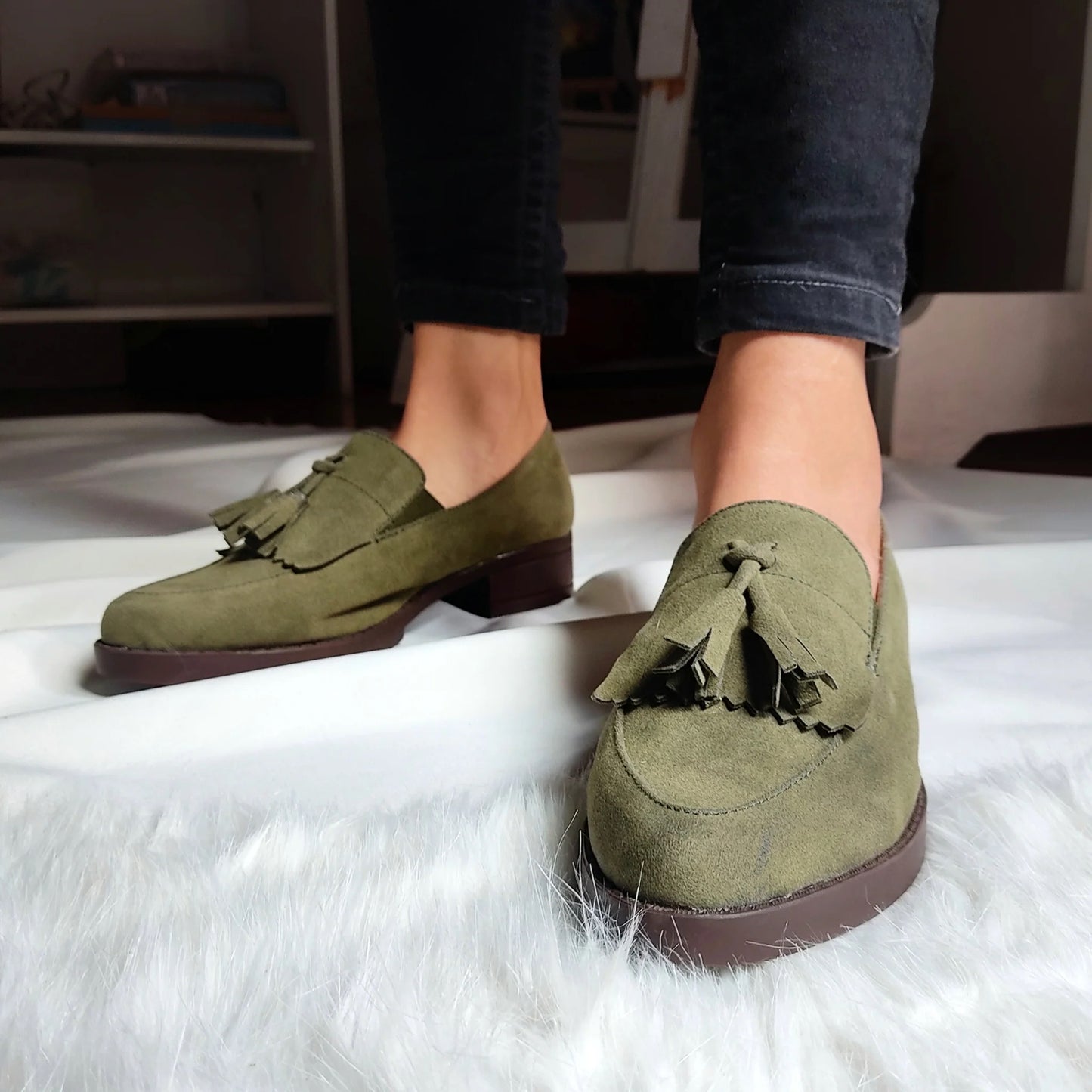 Mocasines Ada Verde Oliva