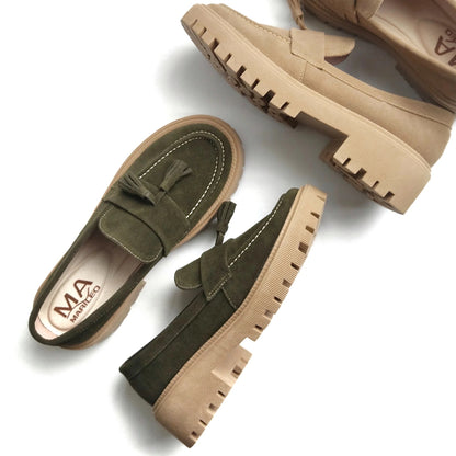 Mocasines Mae Verde Oliva