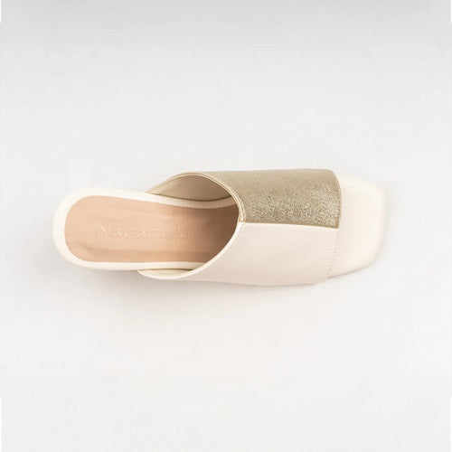 Sandalia Bicolor Dorado