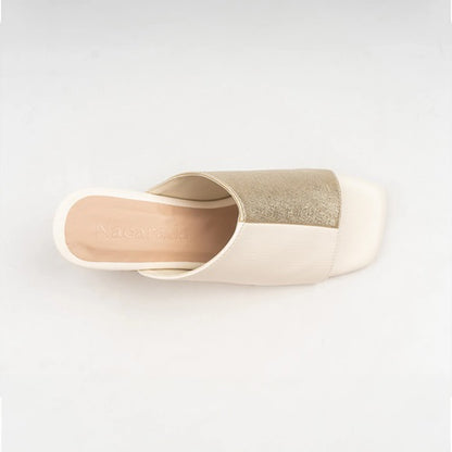 Sandalia Bicolor Dorado