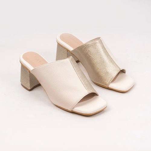 Sandalia Bicolor Dorado