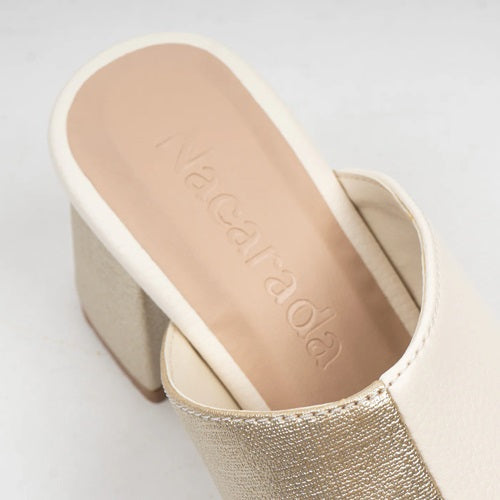 Sandalia Bicolor Dorado