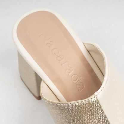 Sandalia Bicolor Dorado