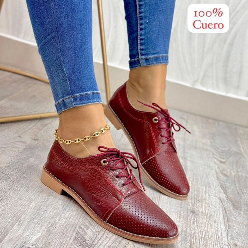 Bolichero en Cuero Vinotinto