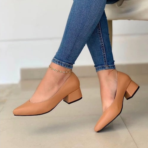 Tacones Beige