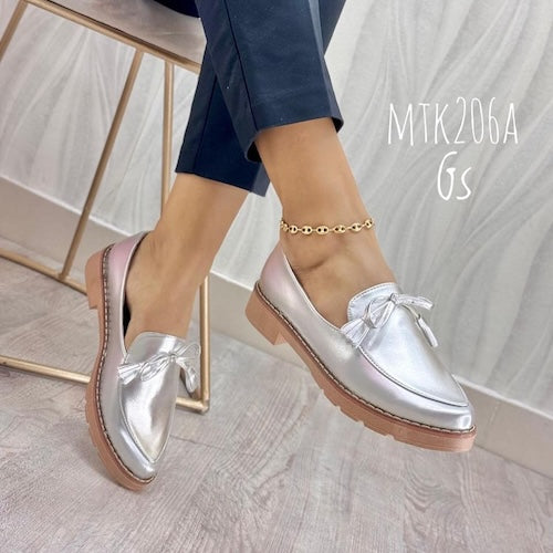 Mocasines Plateados