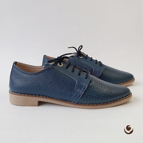 Bolichero en Cuero Azul