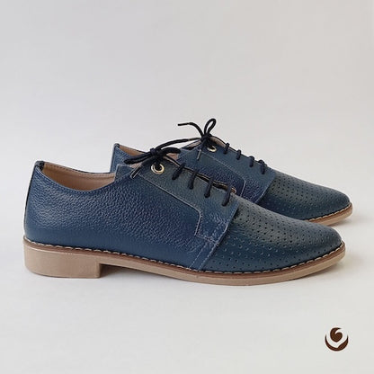 Bolichero en Cuero Azul