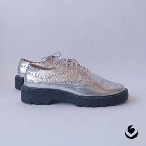 Bolichero Charol Plateado