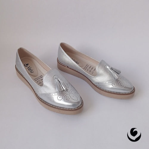 Baletas Charol Plateado
