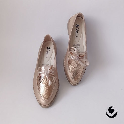 Baletas Charol Oro Rosa