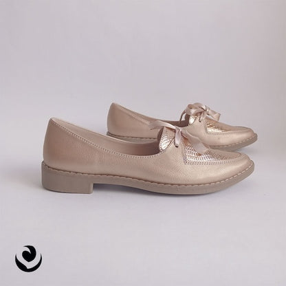 Baletas Charol Oro Rosa