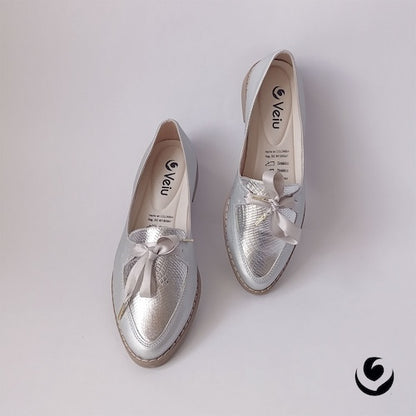 Baletas Charol Plateado